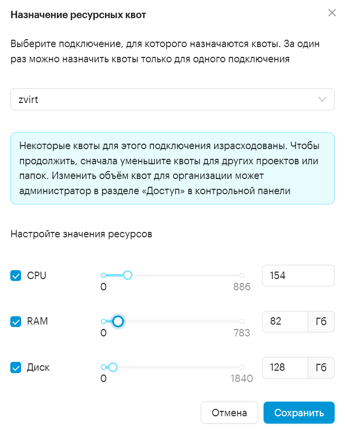 portal organization management make quota