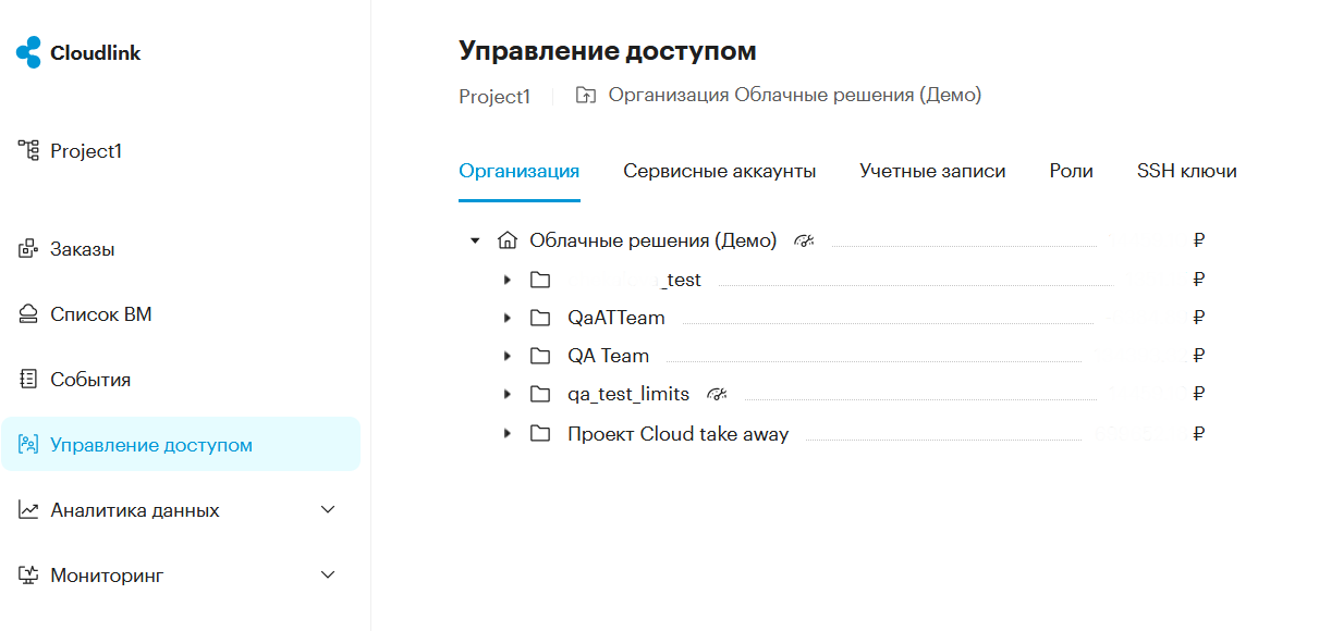 portal manage access organization choose