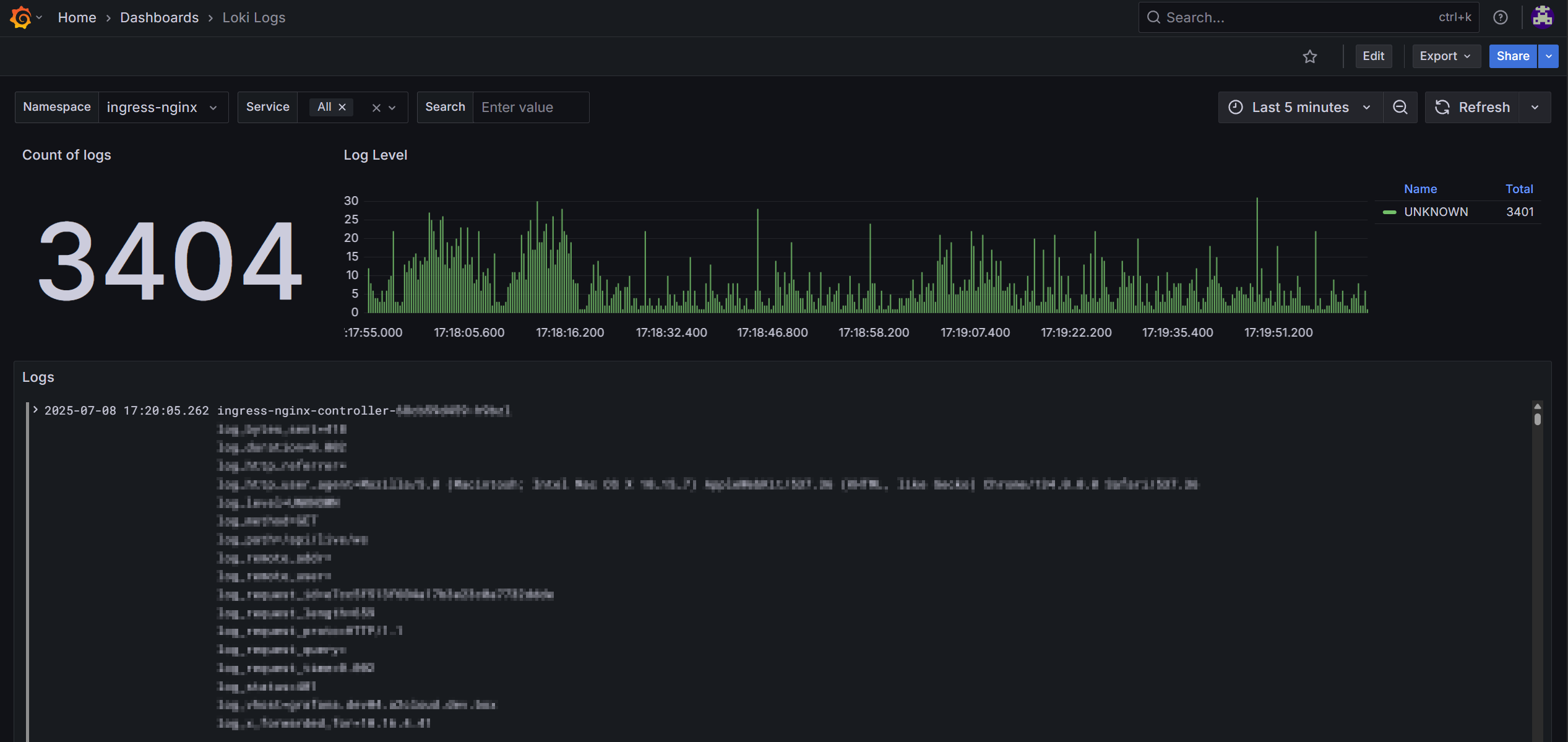 grafana loki logs