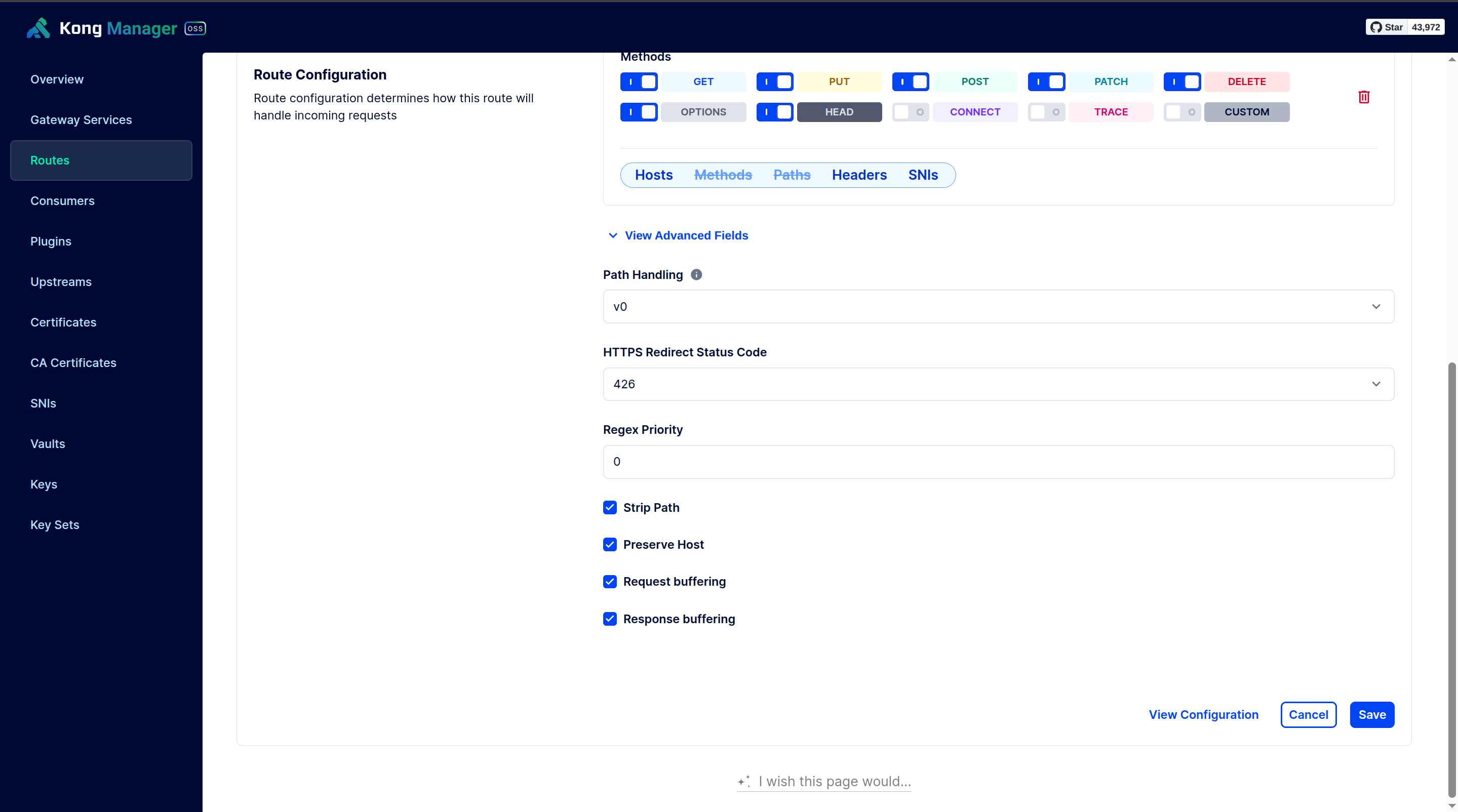 kong manager routes create 3