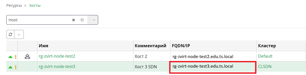 sdn zvirt params 2