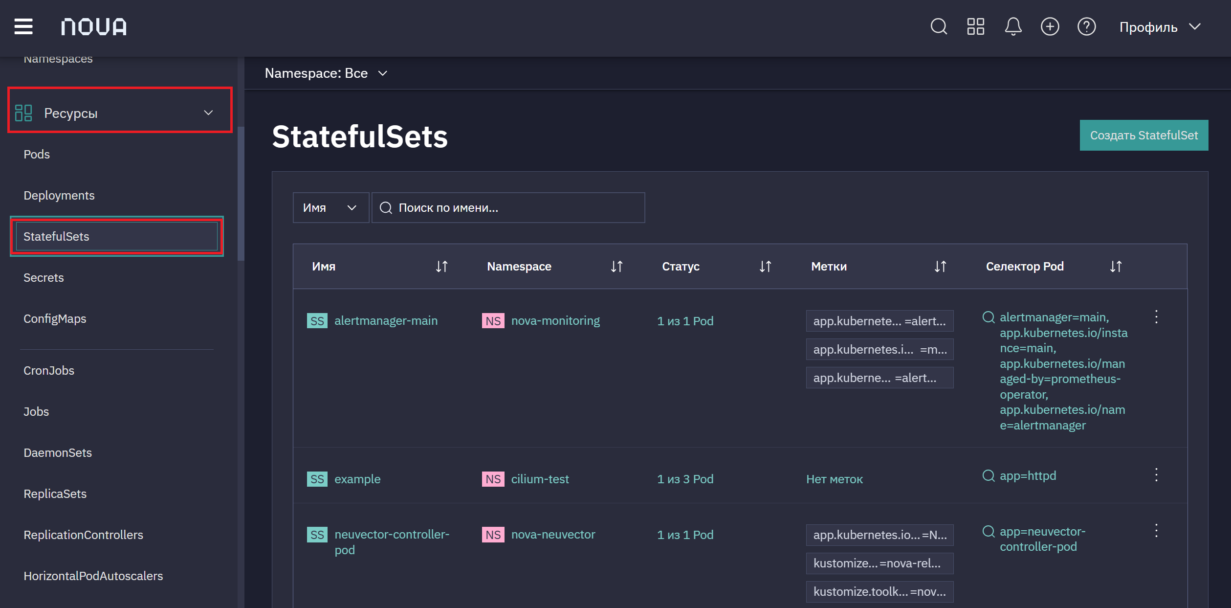 StatefulSet