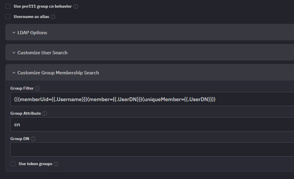 Настройка метода аутентификации LDAP в StarVault