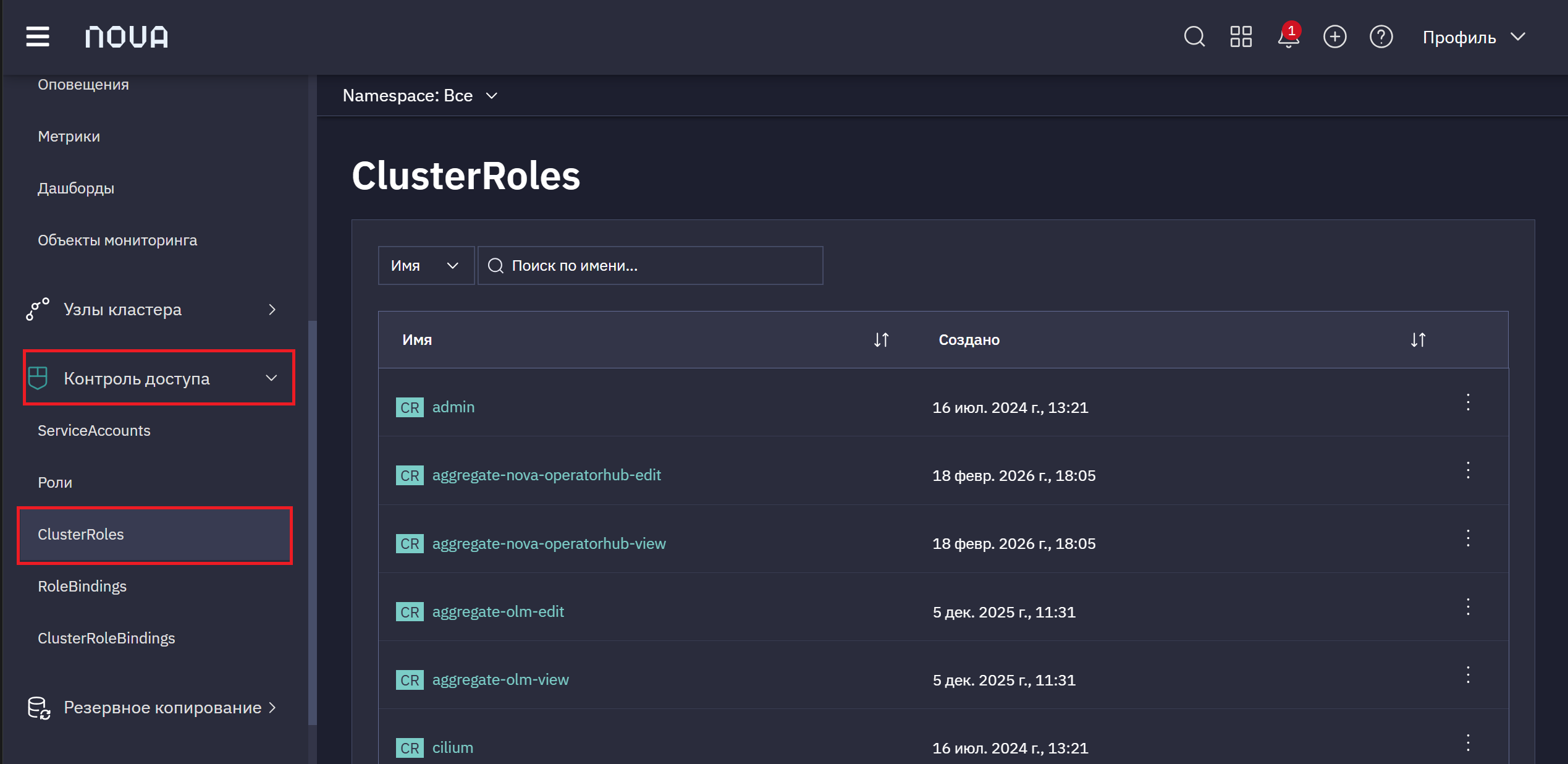 cluster roles