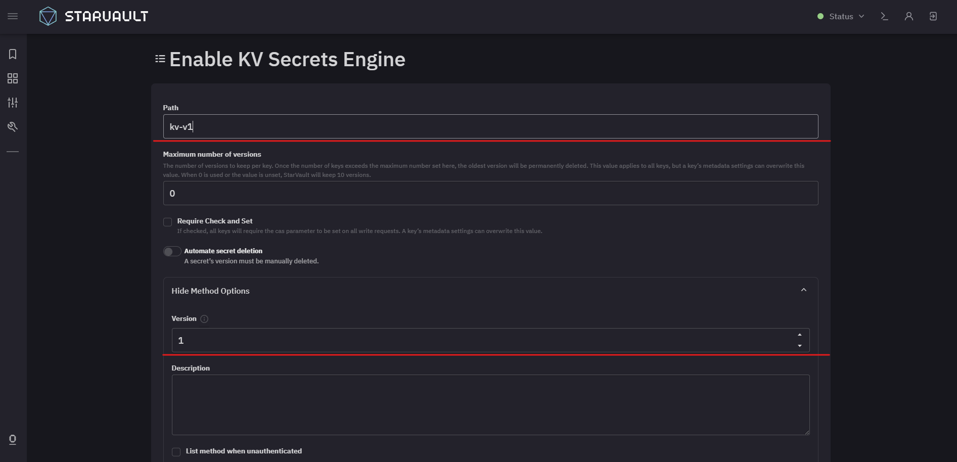 enable kv engine v1