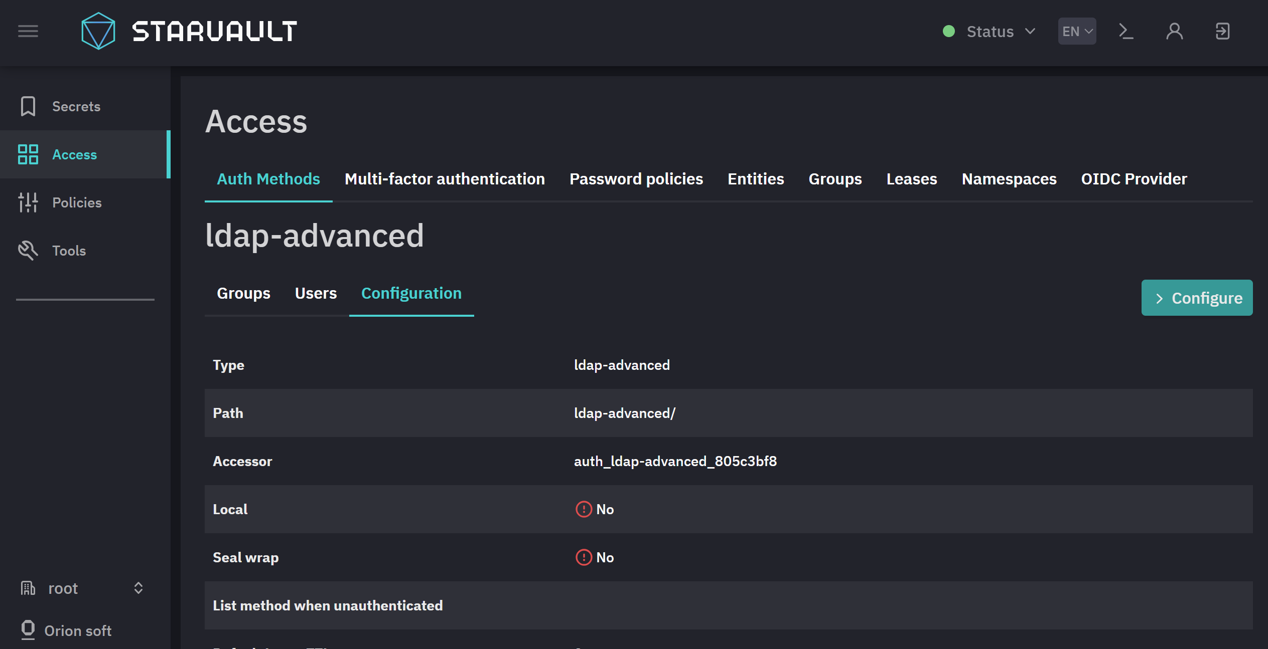 configure ldap meta