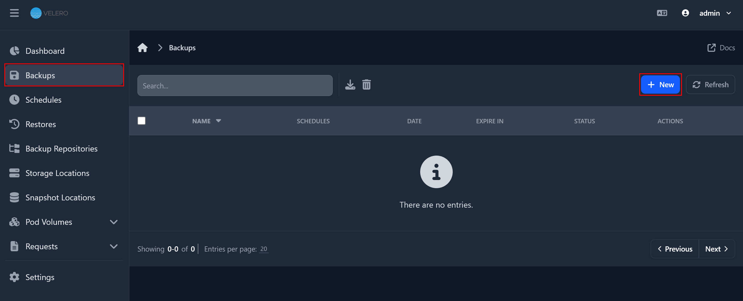 velero restore backup 1