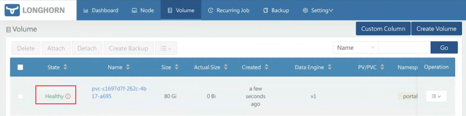 volume proccess backup