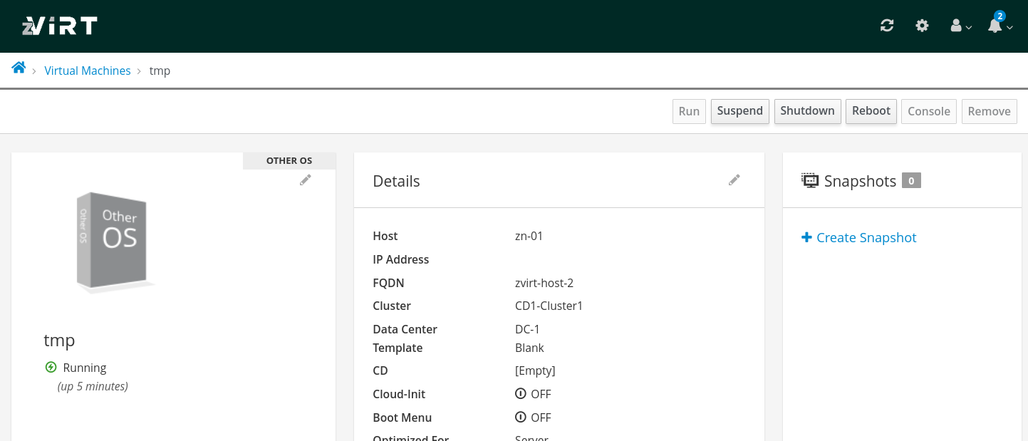 vm con disactive portal