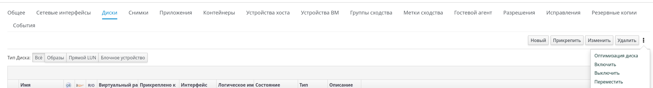 disk menu