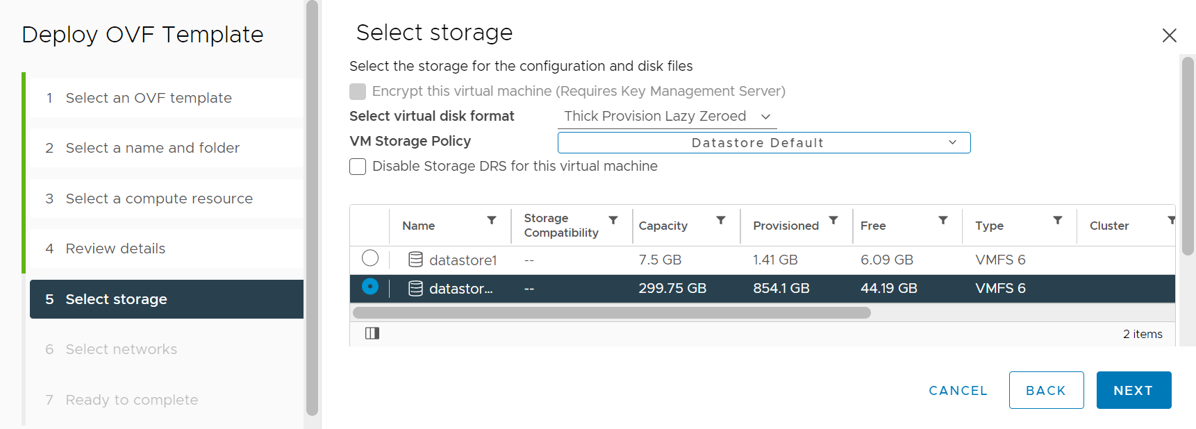 s  datastore