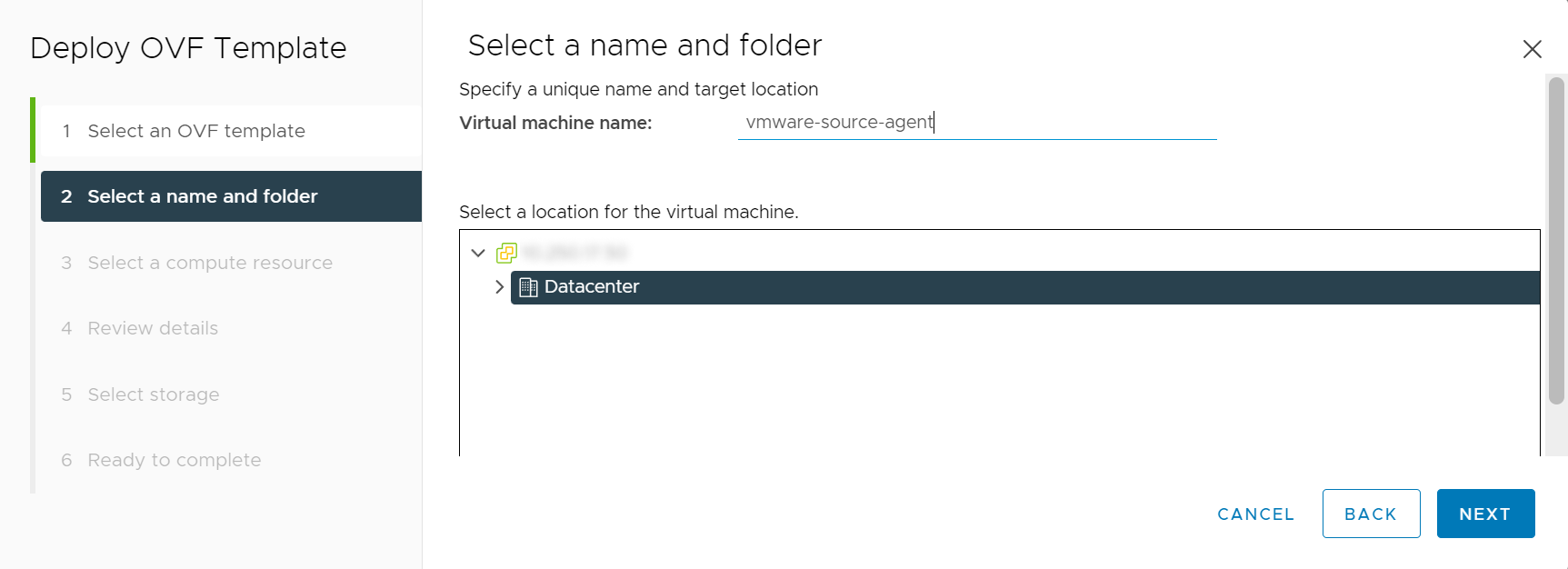 s  vmware agent