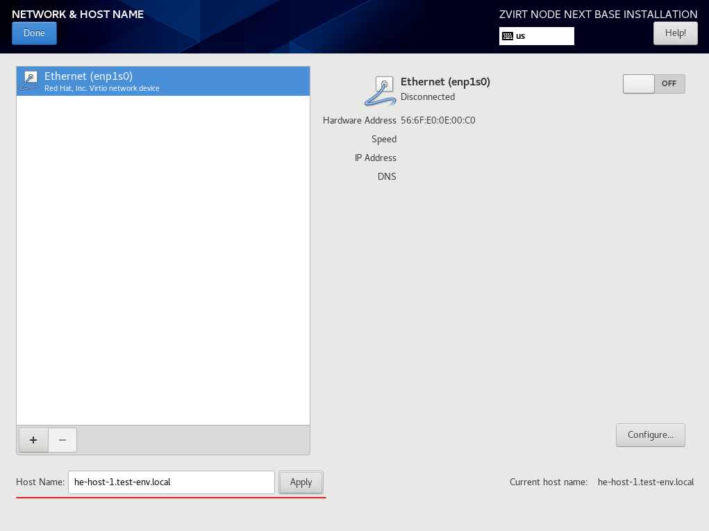 install node hostname