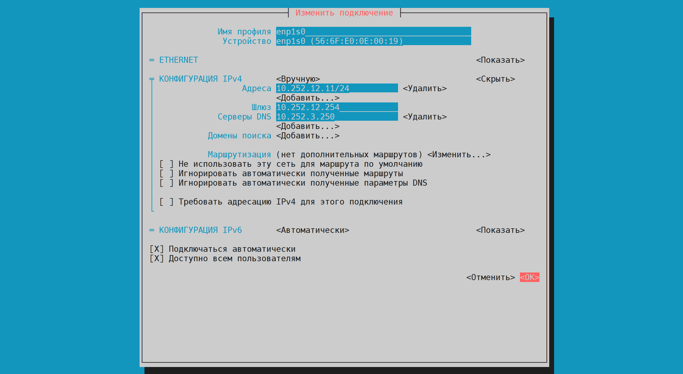 ip config ipv4