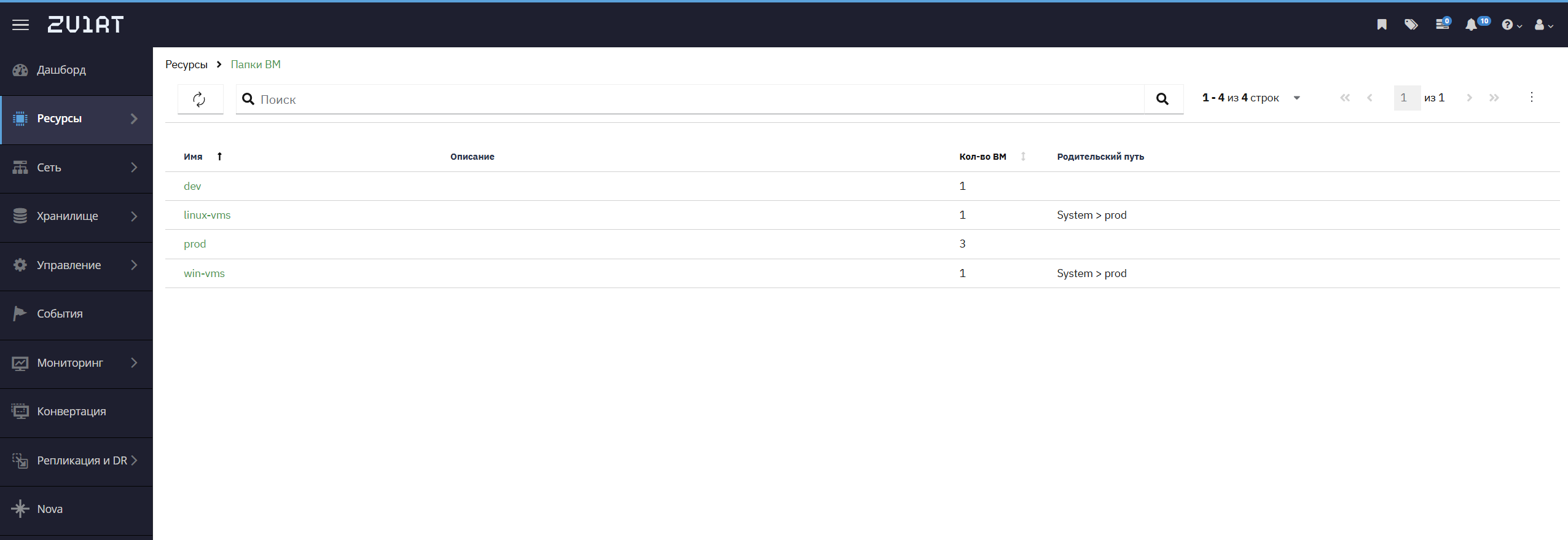s folder list screen